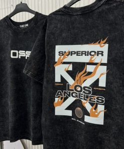 ÁO THUN LOANG UNISEX IN HÌNH KÝ TỰ MÀU TRẮNG